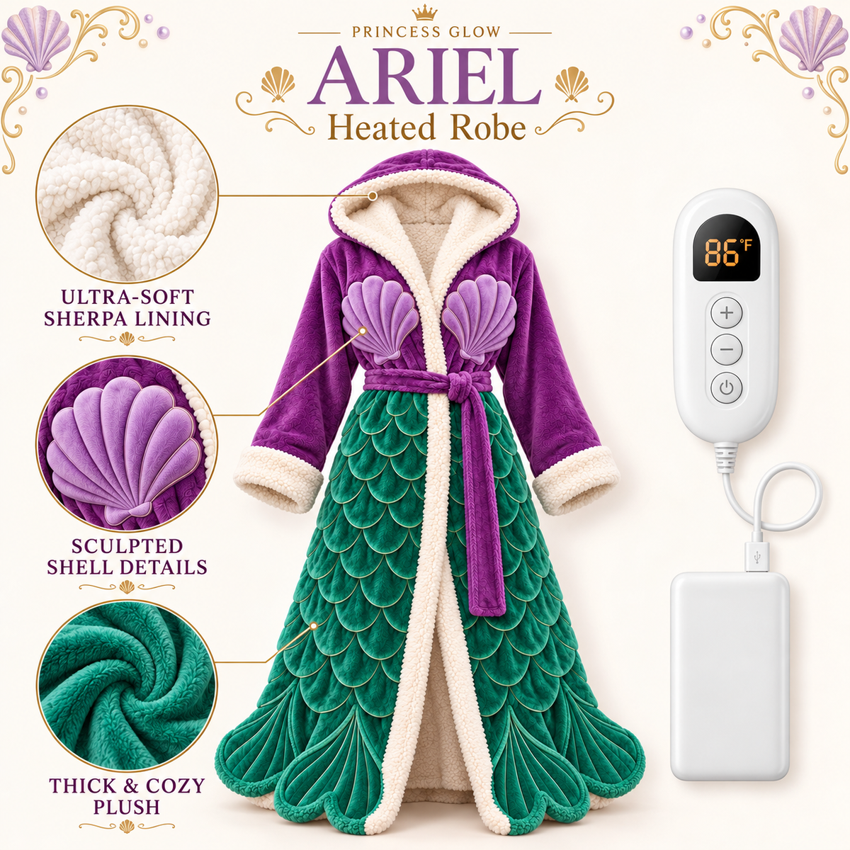 Princess Glow Heated Robe